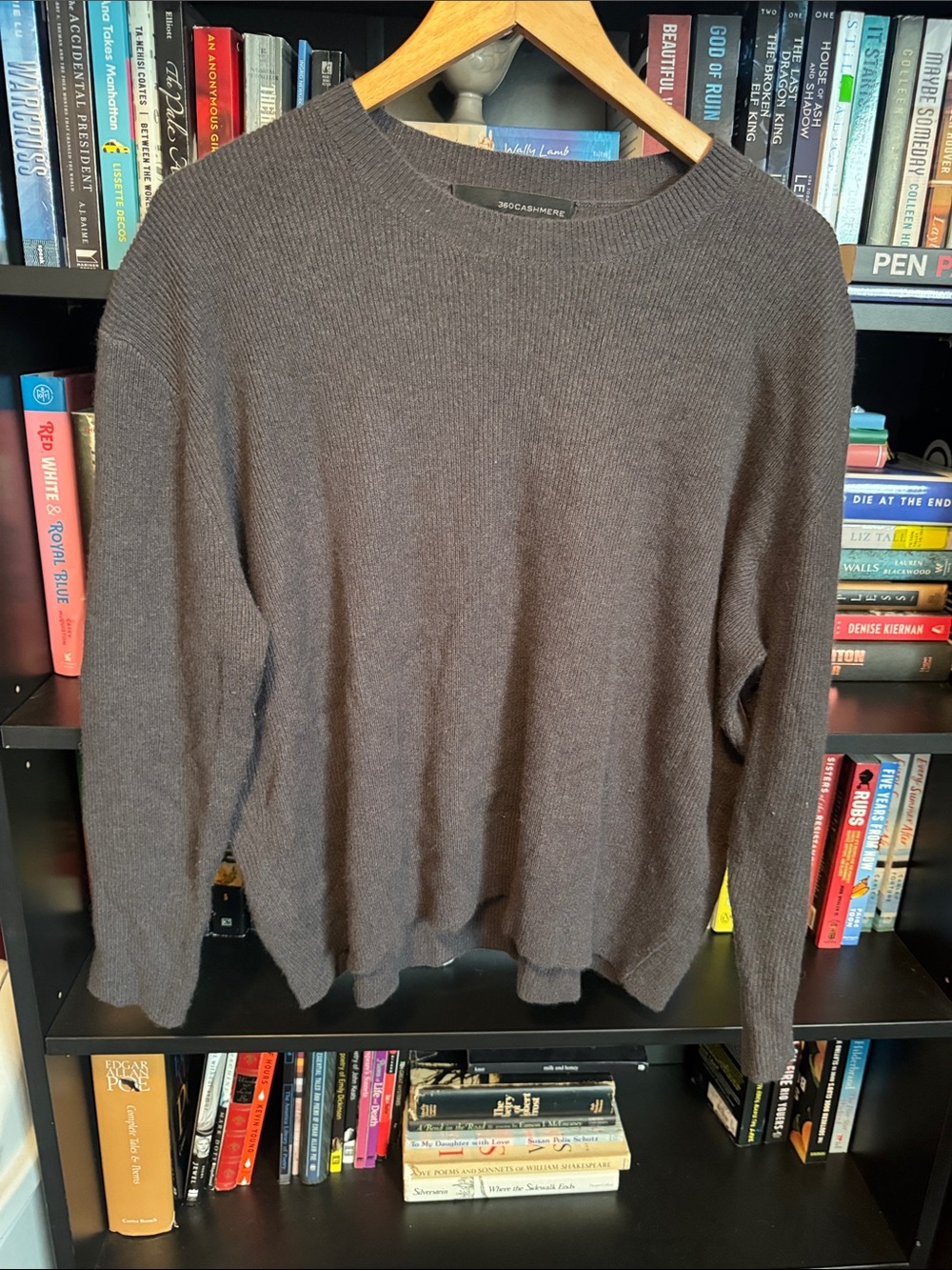 360 Cashmere Crewneck Sweater in Chocolate Brown